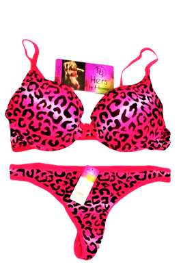 Cheetah Print Bra and Panty Set