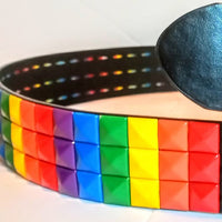 LGBTQ Pride Rainbow Pyramid Belt