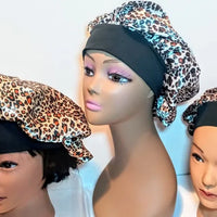 Leopard Bonnet Hair Cap