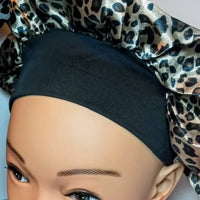 Leopard Bonnet Hair Cap