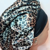 Leopard Bonnet Hair Cap