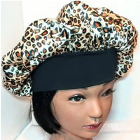Leopard Bonnet Hair Cap