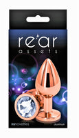 Rear Assets Clear Gem Gold Anal Plug
